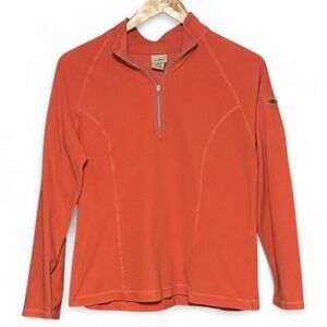 L.L. Bean Coral Quarter Zip Pullover Sweatshirt